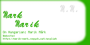 mark marik business card